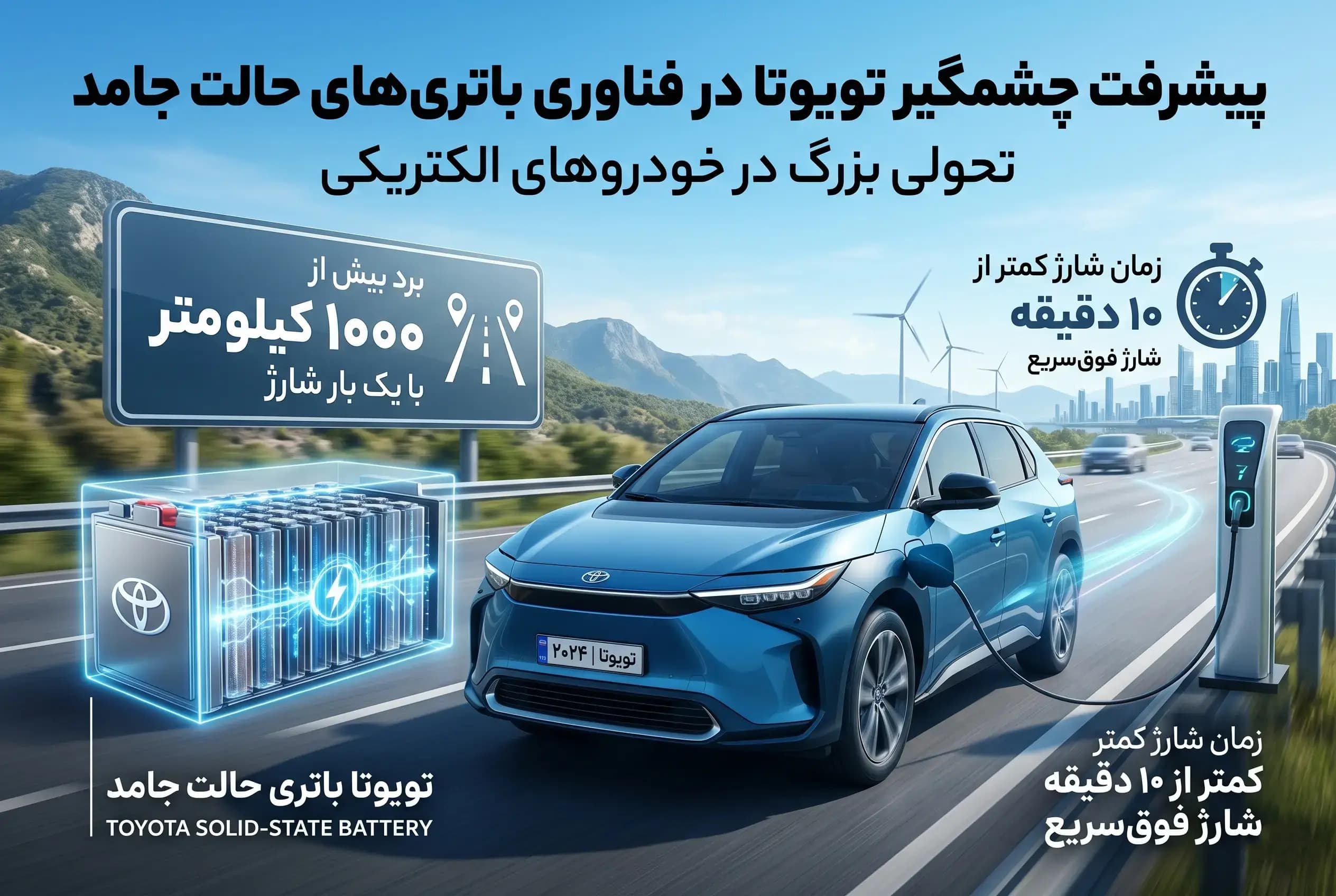 پیشرفت چشمگیر تویوتا در فناوری باتری‌های حالت جامد؛ تحولی بزرگ در خودروهای الکتریکی